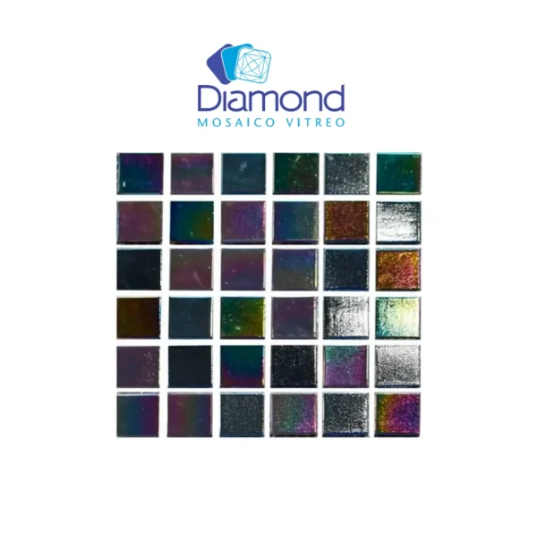 mosaico veneciano mezcla irid dark lava 2×2diamond