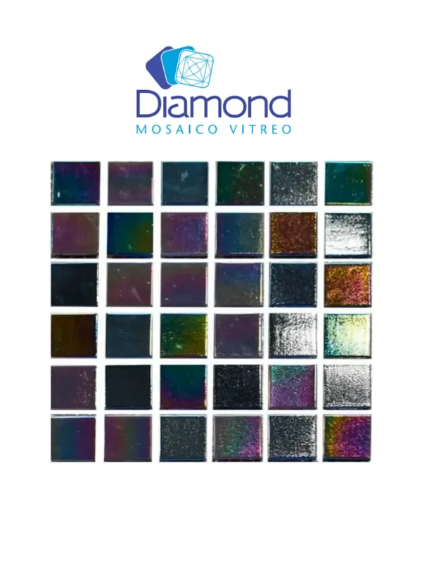 mosaico veneciano mezcla irid dark lava 2×2diamond