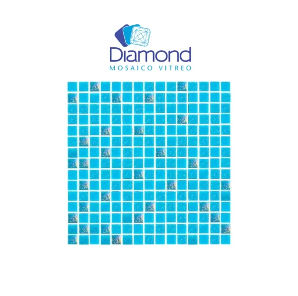 mosaico veneciano mezcla blue irid spark 2×2 diamond