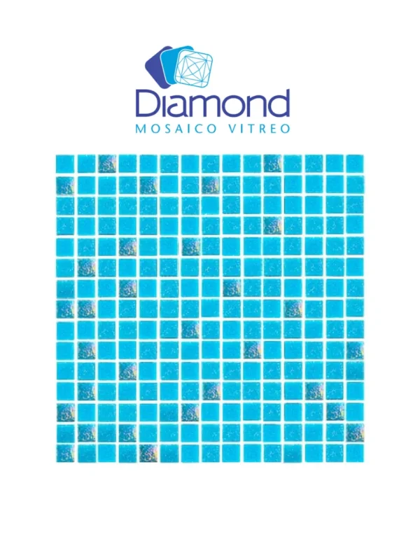 mosaico veneciano mezcla blue irid spark 2×2 diamond